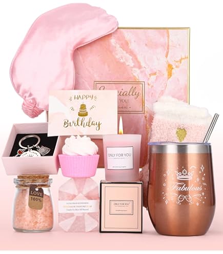 VIBINHO Cadeauset Voor Vrouwen, Cadeau Vriendin & Mama Met Geurkaars En Lichaamsverzorging Verjaardagscadeau Vrouwen 15 60 Wellnesscadeau Zus Beste Vriendin 11 Delige Set Roze 3007428989