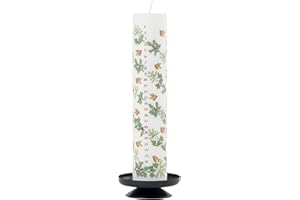 Alison Gardiner Holly and Ivy Wax Christmas Advent Pillar Candle 50 Hours Burn Time 4.5 cm x 25.5 cm