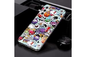 YiKaDa - Hülle Kompatibel mit Samsung Galaxy A14 4G / 5G Hülle + [2 Stück] Schutzfolie, Ultradünnes Weiches TPU Silikon - Glitzermonster