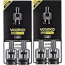 Voopoo ITO Pod Cartridge (1.0ohm) - 4 Pack - For Voopoo Doric Q Kit, Doric  20 Kit, Doric 20 SE Vape Kit, TPD Compliant Ecig, No Nicotine (1.0ohm):  Amazon.co.uk: Electronics & Photo
