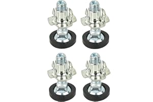 EMOEBELBESCHLAEGE Prima-Online 4 Set Stellteller Stellfuß Möbelfuß Sockel versteller M8 Schraubfüße f.Sockel Möbel mit Einschlagmuttern (M8x30 ⌀Fuß 21mm)