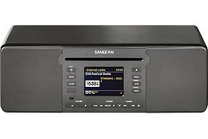 Sangean DDR66BT DDR-66 BT - Radio Internet con Dab+ con Bluetooth, Negro