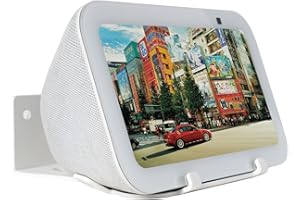 shinar Metal Wall Mount for Ech0 Sh0ow 5 3rd Gen Wall Bracket Wall Stand for Sh0w 5 with Wiremanagement Black (White)