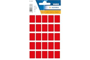 ‎HERMA HERMA 3662 Vielzweck-Etiketten, 125 Stück, 15 x 20 mm, 25 pro Bogen, selbstklebend, Haushaltsetiketten zum Beschriften für Kalender Planer Basteln, matt, blanko Papier Klebeetiketten Aufkleber, rot
