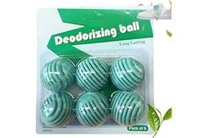 CHUNXIN 6PCS Shoe Deodorizer Balls,Shoe Fresheners,Ball Deodorant,Shoe Freshener & Deodoriser,Shoe Smell Remover,Odor Eliminator for Shoes/Gym Bags/Lockers, Quick Action,Long-Lasting Fresh Scent#Green Tea