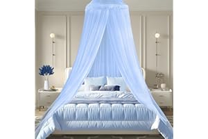 RHSEMI Zanzariera per letto, letto matrimoniale, da viaggio, zanzariera sospesa per lettino, zanzariera per amaca a casa, viaggi, campeggio, zanzariera (60 x 250 x 1050 cm, blu)