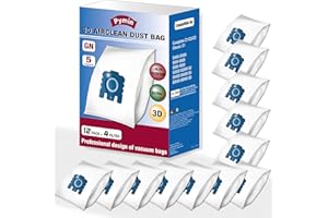 Pymin 12 Pack GN Vacuum Dust Bags Replacements for Miele Hoover Bags Classic C1, Complete C2 C3, S227 S240, S270, S400, S400i, S600, S2, S5, S8 Series Vacuum Cleaner