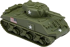 BMC TOYS BMC WW2 Sherman M4 Tank - OD Green 1:32 Military Vehicle for Plastic Army Men