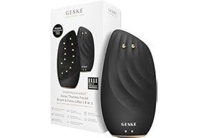 ‎GESKE GESKE | SmartAppGuided™ Sonic Thermo Facial Brush & Face-Lifter | 8 in 1 | Hautreinigung & gegen Falten | elektrische Reinigungsbürste aus Silikon | Gesichtsmassagegerät | Cleansing & Anti Aging