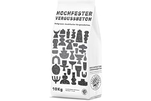 ‎GREY ELEMENT SHOP Grey Element Bastelbeton zum Gießen 10 kg einfach zu verarbeiten und schnelle Aushärtung - Hochfestes Gießpulver zum Formen gießen mit spiegelglatten Oberflächen - Gießmasse für Silikonformen