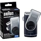 Braun MobileShave PocketGo, Rasoio Elettrico Barba, Compatto e Portatile, Ideale per I Viaggi, Rasatura flessibile, Duratura 