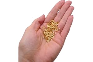 THE BEAD SHOP Anellini Apribili Placcati Oro 5 mm – 400 Pezzi (Spessore 0,7 mm) per Creazione Gioielli, Anellini Resistenti per Fermagli, Ciondoli e Componenti, Accessori Essenziali per Perline