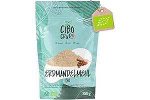 ‎CIBO CRUDO CRUDO BIOLOGICO VEGAN Erdmandelmehl Bio - 250g. Mehl aus Biologisch Erdmandeln Ganz Gemahlen. Erdmandel oder Chufas. Tigernüsse Mehl Roh. Vegane Küche Zum Backen & Kochen.