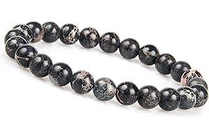 GD GOOD.designs Chakra Perlenarmband aus 8 mm Meeressediment Jaspis Natursteinen I Einfarbiges Perlen Chakraarmband