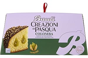 Bauli Colomba Creazioni di Pasqua Pistacchio Typisches Dessert der Ostertradition Osterkuchen mit Pistaziencreme,umhüllt von Dunkler Schokolade 750g