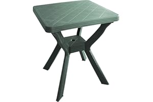 Mojawo Bistrotisch Kunststoff 70x70x72cm Reno Grün eckig Balkontisch Gartentisch Terrassentisch Tisch Außen