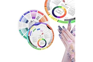PNPGDYK Cercle Chromatique, Roue Chromatique, Roue de couleur pour Artistes, Color Wheel Cercle Chromatique Roue de Mélange de Couleurs Guide D'apprentissage Tableau de Correspondance Outil