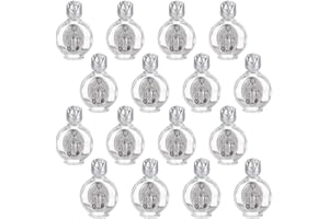 WEBEEDY 16 Pcs Lourdes Glass Holy Water Bottle 0.5 oz/15ml Empty Bottles Refillable Oils Containers Church Decorative Bottles for Easter Halloween Home Wedding Baptism Party Decoration