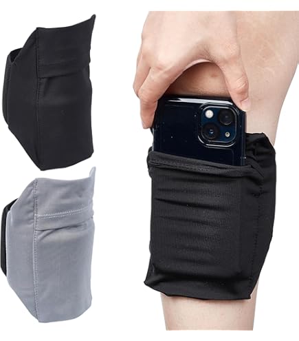 Leg Phone Holder Jadive 2-Pack Leg Phone Straps (Black) No-Slip