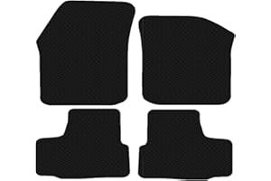Carsio Car Mats For Skoda Citigo 2012 Onwards 3mm 4pc Set Tailored Fit Rubber Floor Mat Complete Accessory Black Custom Fitted - Anti-Slip Backing, Heavy Duty & Waterproof
