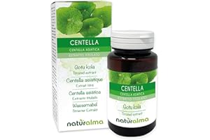 GOTU KOLA or Asian COINLEAF (Centella asiatica) Naturalma | 20% Asiaticoside | 120 Tablets of 500 mg | Food Supplement with titrated and Concentrated Extract | Vegan