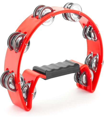 Meinl Hand Tambourine TA1A-AB – Tamburello A 1 Fila Di Cimbali, Colore African Brown, Leggero 170g