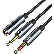 Câble Audio PremiumCord 3.5mm 4 Broches - Transmission Audio Et Micro - 1m, Mâle/mâle