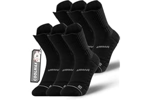 RAHHINT Coolmax Kids Crew Socks, Sports Boys Girls Running Football Socks Compression School Athletic Socks Anti-Blister Moisture Wicking 11-6 Junior (3 Pairs)