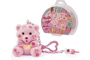 GIOCHI PREZIOSI COCCOLOTTI, Ourson interactif, Qui Te Fait des Bisous, Effets Lumineux, Modèle Rose, pour Les Enfants à partir de 3 Ans, CCL093