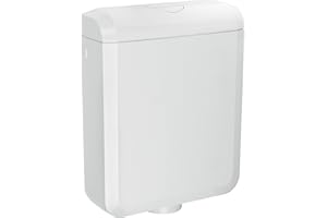 Cornat LEDA NEW Spülkasten - weiß - Kunststoff, 3-seitige Anschlussmöglichkeit - 2-Mengen-Spülung - tiefhängend / Spülkasten WC / Toilettenspülkasten / Toilettenspülung / SPK1400