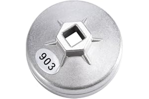 Yosoo 74mm 14 Alu Ölfilterschlüssel Werkzeug 903 Silber