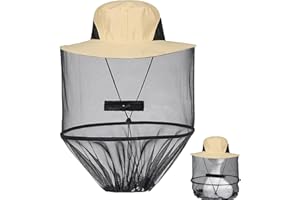 HEAWAA Apicultor Anti-Mosquito del Insecto Sombrero, Antimosquito Insectos de Abeja Insectos Gorro con Máscara para Hombre Mujer Pesca Al Aire Libre y Viajes de Camping