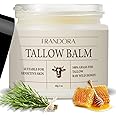 FRANDORA Beef Tallow and Honey Balm for Skin, All-Natural Moisturizer, Hydrating Tallow Balm with Raw Honey and Beeswax, Grass-Fed Beef Tallow & Raw Wild Honey Blend
