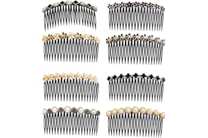 HADAVAKA Pettinini Laterali Per Capelli, Spazzola Per Capelli Districante Coiffure, Con Denti Fermagli Per Capelli, Scivoli Pettine Per Capelli Scivoli Antiscivolo Comodi Fermagli Per Capelli