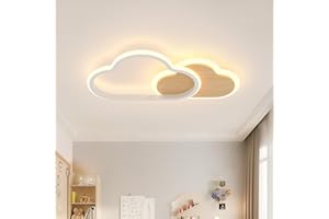 AOLED LED Deckenleuchte Kinderzimmer Deckenlampe wolken Bambus Deckenbeleuchtung 24W Dimmbar mit Fernbedienung Deckenleuchten für Kinder Schlafzimmerlampe Babyzimmer Mit Nachtlichtfunktion 40cm