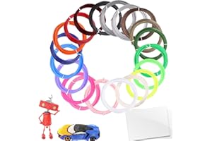RtottiM 3D Stift PLA Filament 1,75 mm, 20 Farben, je 5M, 3D Stift Zubehör, 3D Stift Filament, 3D Stift Nachfüllpacks Set, 3D Pen PCL Filament, 3D oodler nachfüllpacks