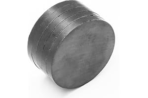 AOMAG Keramikmagnete Scheibe 50 x 5mm Klasse 8 für Bastel, Wissenschafts- und Schulprojekte, Magnettherapie und therapeutische Magnete - 5er Pack