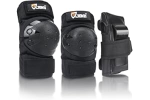 JBM Adult / Kids Child Youth Knee Pads Elbow Pads Wrist Guards Protective Gear Set for Inline Roller Skating Biking Cycling Scooter Skateboard BMX Mountain Bike Inline Skating Extreme Sports