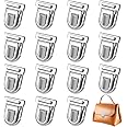 Dadabig 15 PCS Bag Clasp Catch, Metal Tuck Lock Buckle, Purse Push Lock Tuck Lock Bag Clasp Fasteners for Hangbag Purse Bag Making, DIY Craft Bag(Silver)