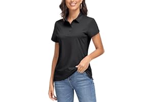 EKLENTSON Women's Polo Shirts Short Sleeve UPF 50+ Quick Dry Lightweight Performance Tops Athletic Golf T Shirts with 4-Button