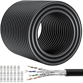Soibke Ethernet Cable 100 m, High Speed Network Cable Cat 7 Shielded | 10Gbps 600MHz 24AWG RJ45 Internet Cable|Gigabit High S