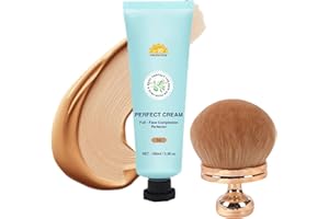 XINXINYU Beauty Body Coverage Perfector with Extra Large Brush, All Over Complexion Perfector For Face Legs, Face Sunscreen SPF30 Tattoo Cover Up Makeup, Waterproof Sweatproof Body Concealer (1PC)