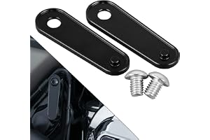 Bid4ze Ett par svart fotpeg blockeringsplattor motorcykel passagerare plugghål skydd för Harley Touring Road Glide Road King