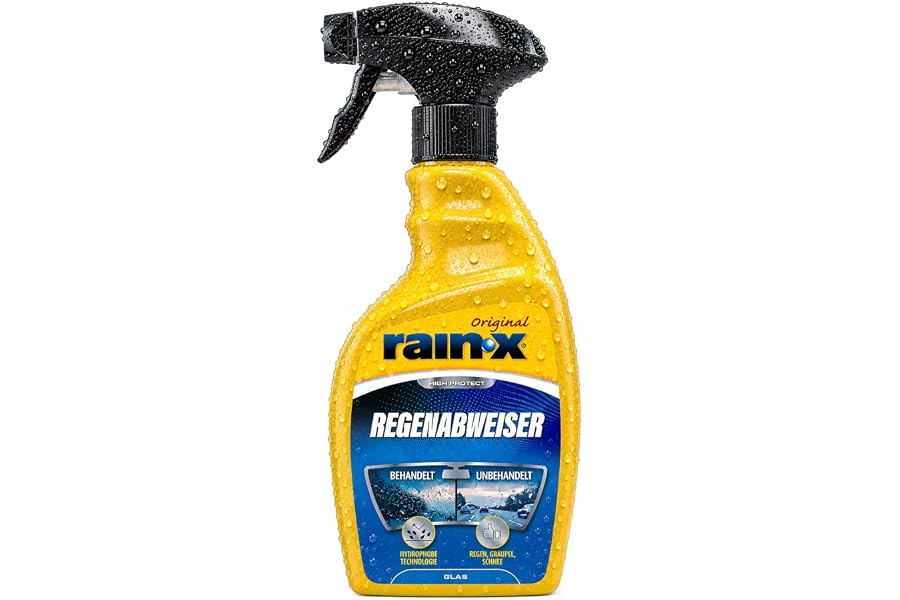 Produktabbildung zu Rain-X Regenabweiser für Autoscheiben, Windschutzscheiben & Glas - 500 ml | Klare Sicht bei Regen und Schnee - Wasser- und Schmutzabweisende Wirkung