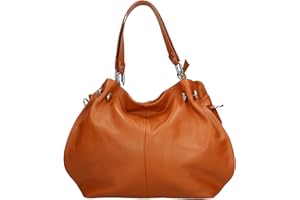 Chicca Borse Borsa a Spalla Donna in Pelle Made in italy 38x30x12 Cm