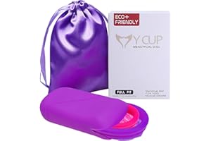 HENGBIRD Disco menstrual, copa menstrual, disco menstrual, taza de merulas, reutilizable, disco menstrual, alternativa a los tampones blandos y OB