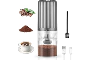 ALTUEEY Coffee Grinder Portable Electric Coffee Grinders, Automatic Burr Coffee Bean Grinder, Multi Grind Setting, Mini Coffee Grinder USB Rechargeable One Touch Ceramic Coffee Mill with Clean Brush