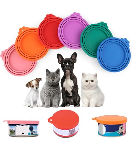 Set Di 2 Coperchi In Silicone Per Lattine Cibo Animali – Con Apriscatole E Cucchiaio Panda, Ermetici E Riutilizzabili