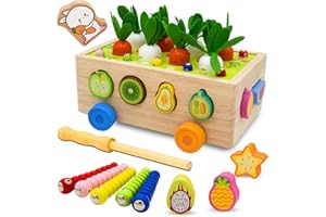 RunHero Montessori drewniana zabawka do sortowania marchewek, zabawka drewniana od 1 roku życia, zabawka motoryczna dla niemowląt, gospodarstwo rolne, zabawka edukacyjna, prezent dla dzieci