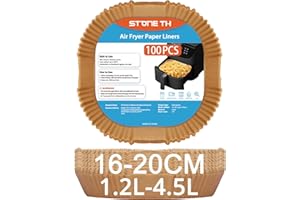 Stone TH 1.2L - 4.5L Air Fryer Paper Liners, 100PCS - 6.3 Inch Square Disposable Airfryer Parchment Paper Liners Accesso